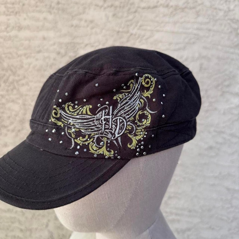 HARLEY DAVIDSON RHINESTONE EMBROIDERED CADET CAP - Picture 2 of 7